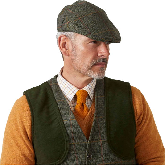 2022 Alan Paine Mens Rutland Tweed Cap RUTGCAP Seaweed